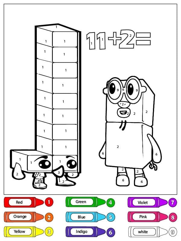Numberblocks Coloriage Magique