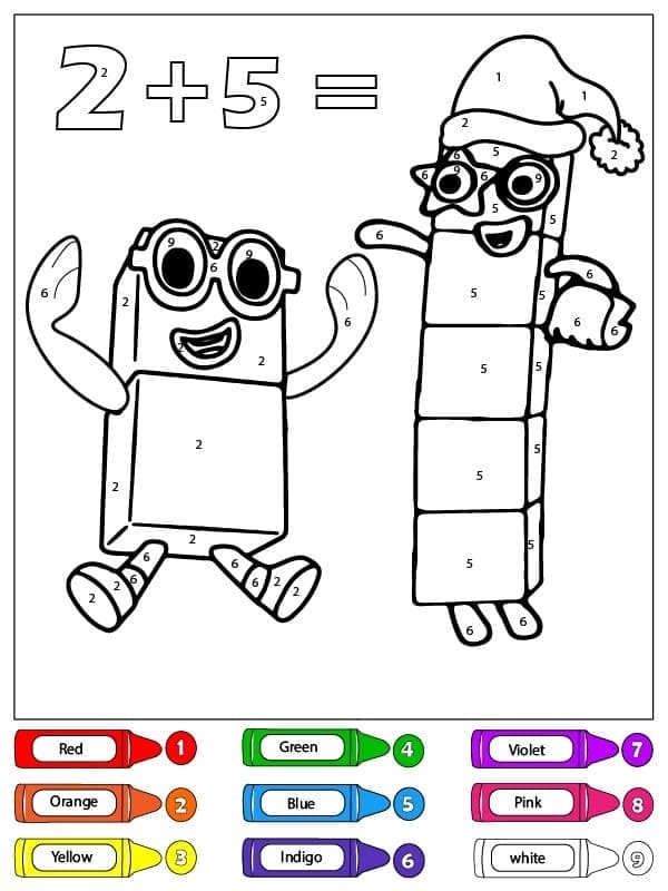 Numberblocks Joyeux Coloriage Magique
