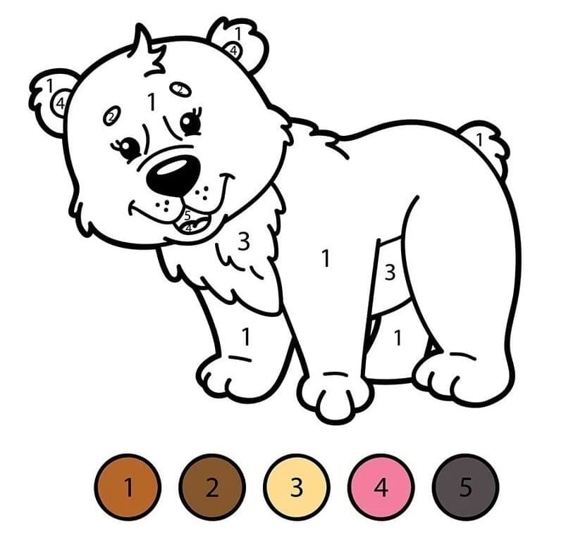 Coloriage Magique Ours