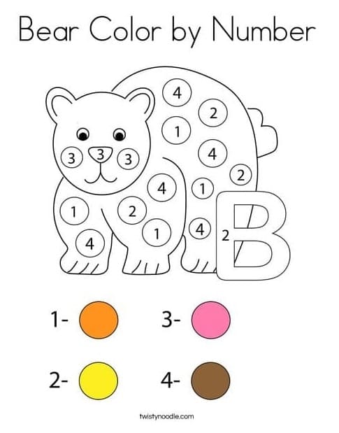 Ours pour les enfants Coloriage Magique