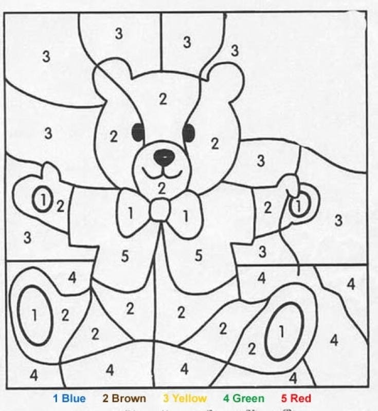 Ours Simple Coloriage Magique