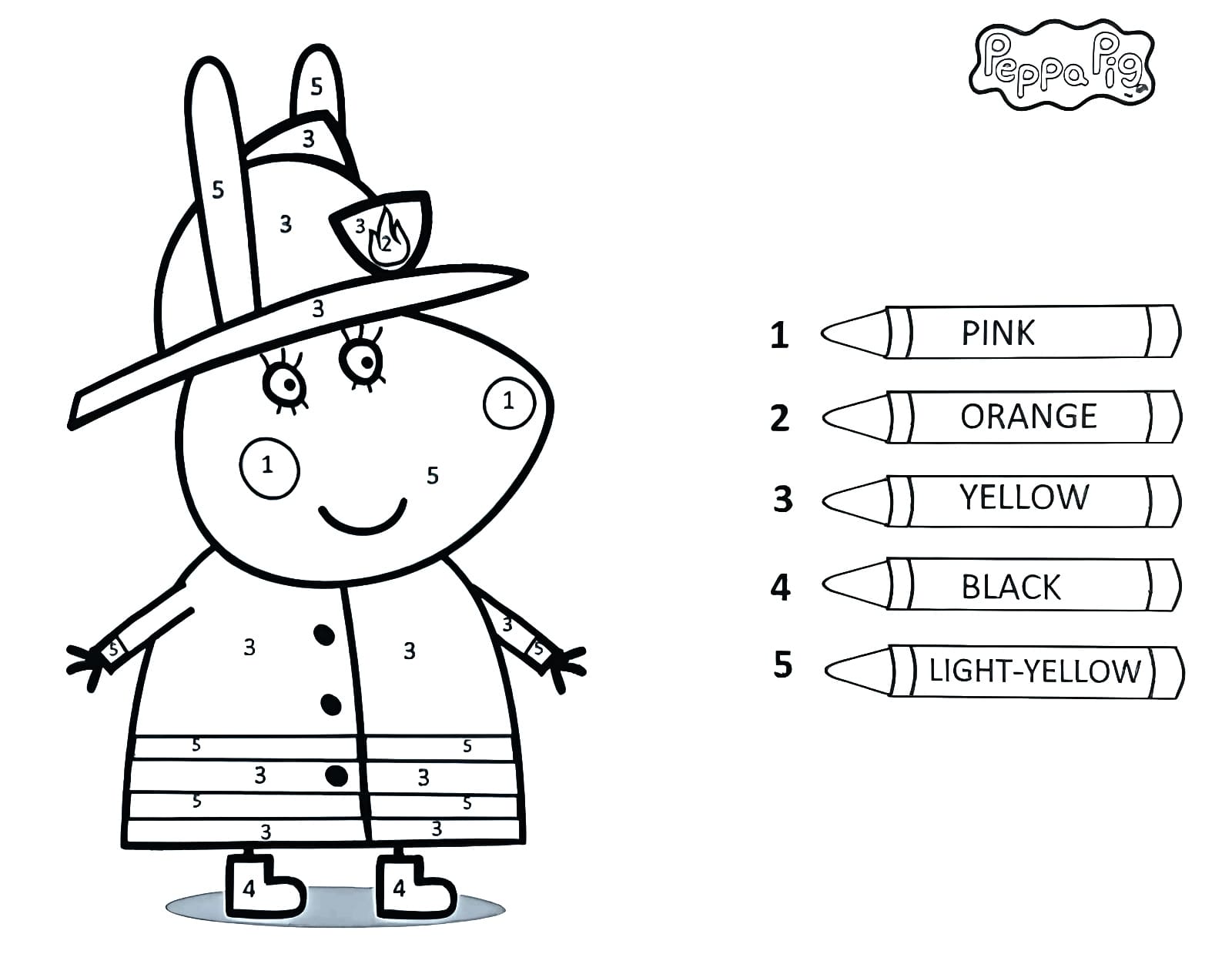 Peppa Pig Adorable Coloriage Magique