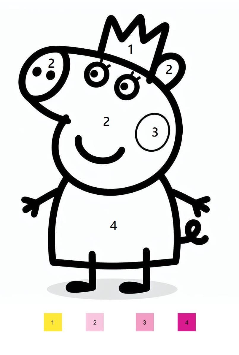 Peppa Pig Simple Coloriage Magique