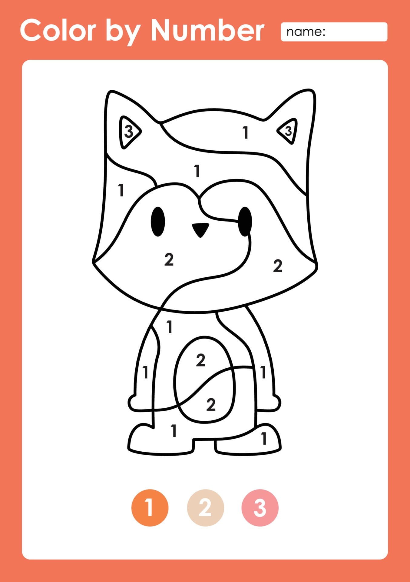 Petit Renard Coloriage Magique