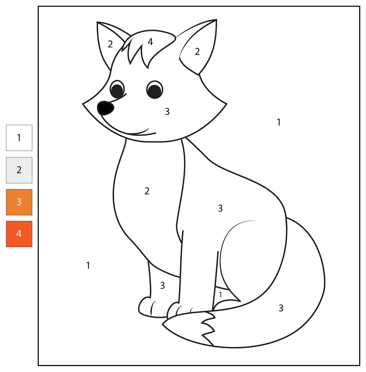 Renard Coloriage Magique Gratuit