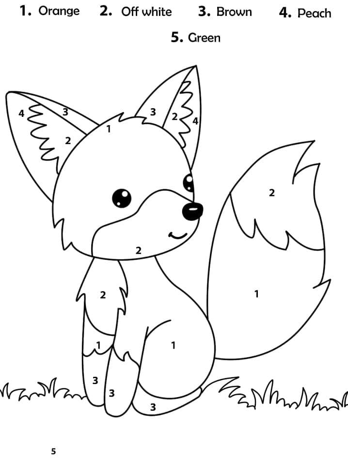 Coloriage Magique Renard