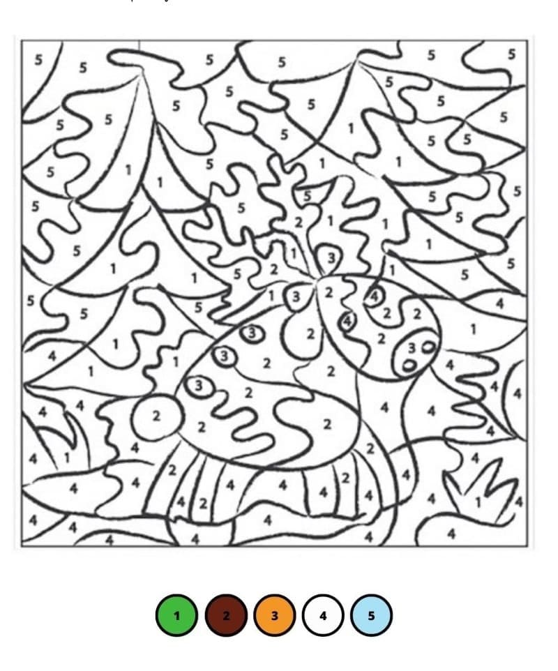 Renne de la forêt Coloriage Magique