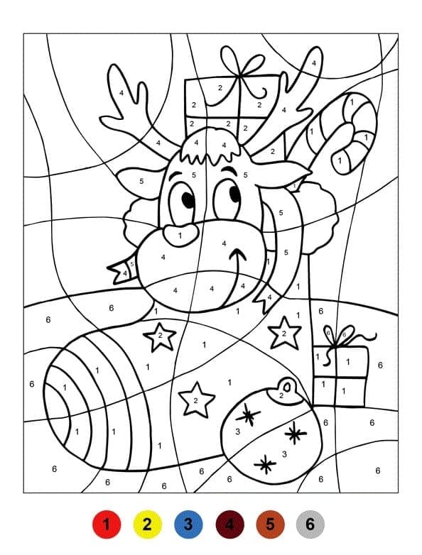 Coloriage Magique Renne