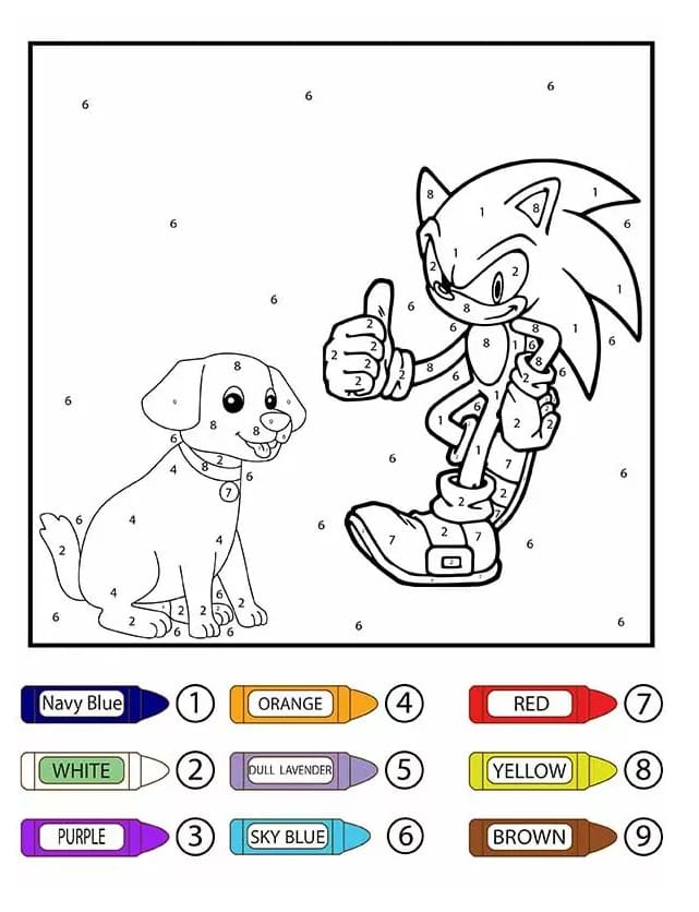 Sonic Cool Coloriage Magique
