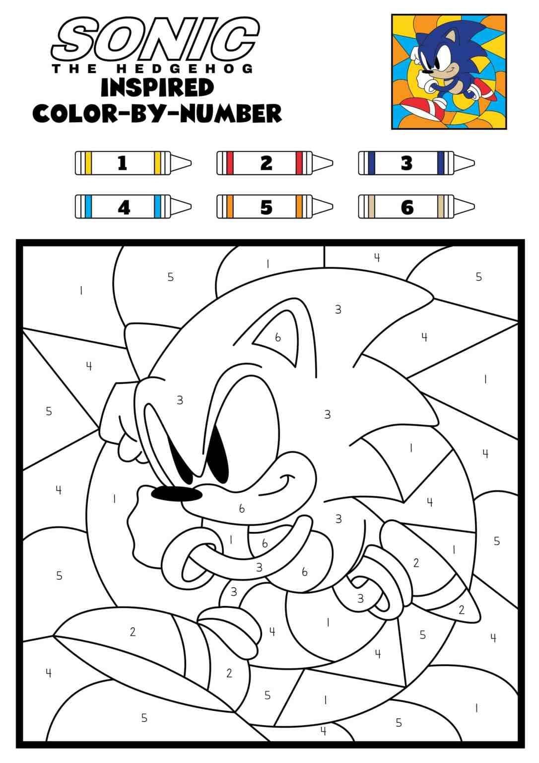 Sonic en cours d'exécution Coloriage Magique
