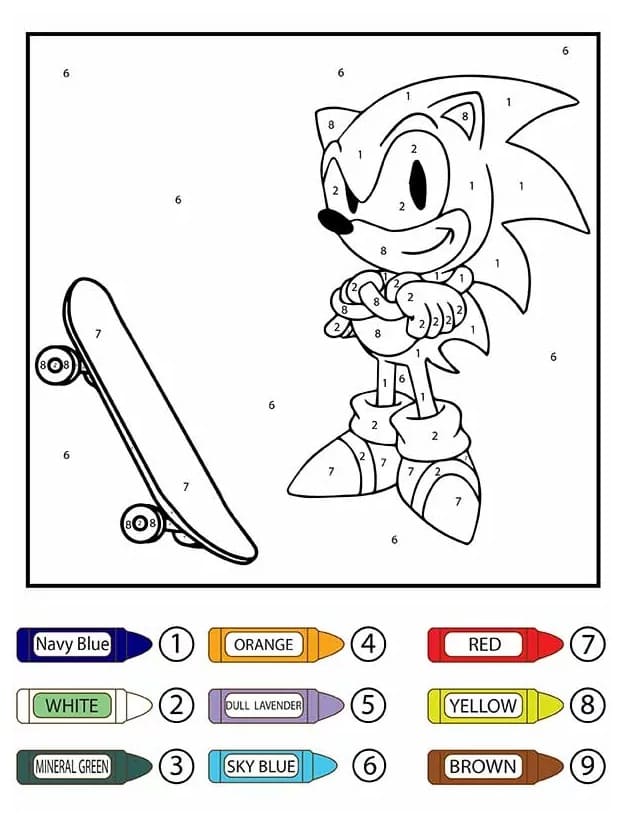 Sonic incroyable Coloriage Magique