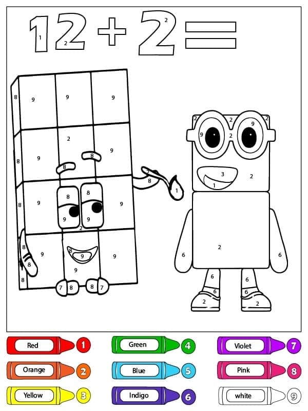 Téléchargement gratuit Numberblocks Coloriage Magique