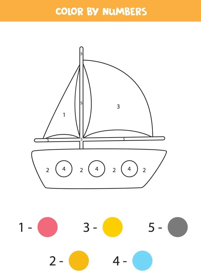 Coloriage Magique Bateau