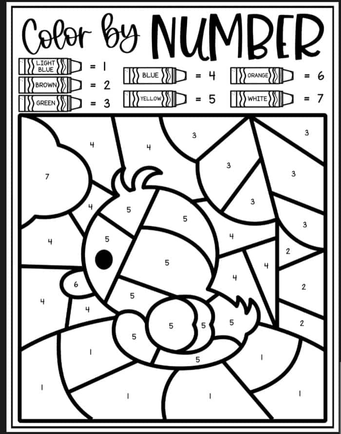 Bébé Canard Coloriage magique