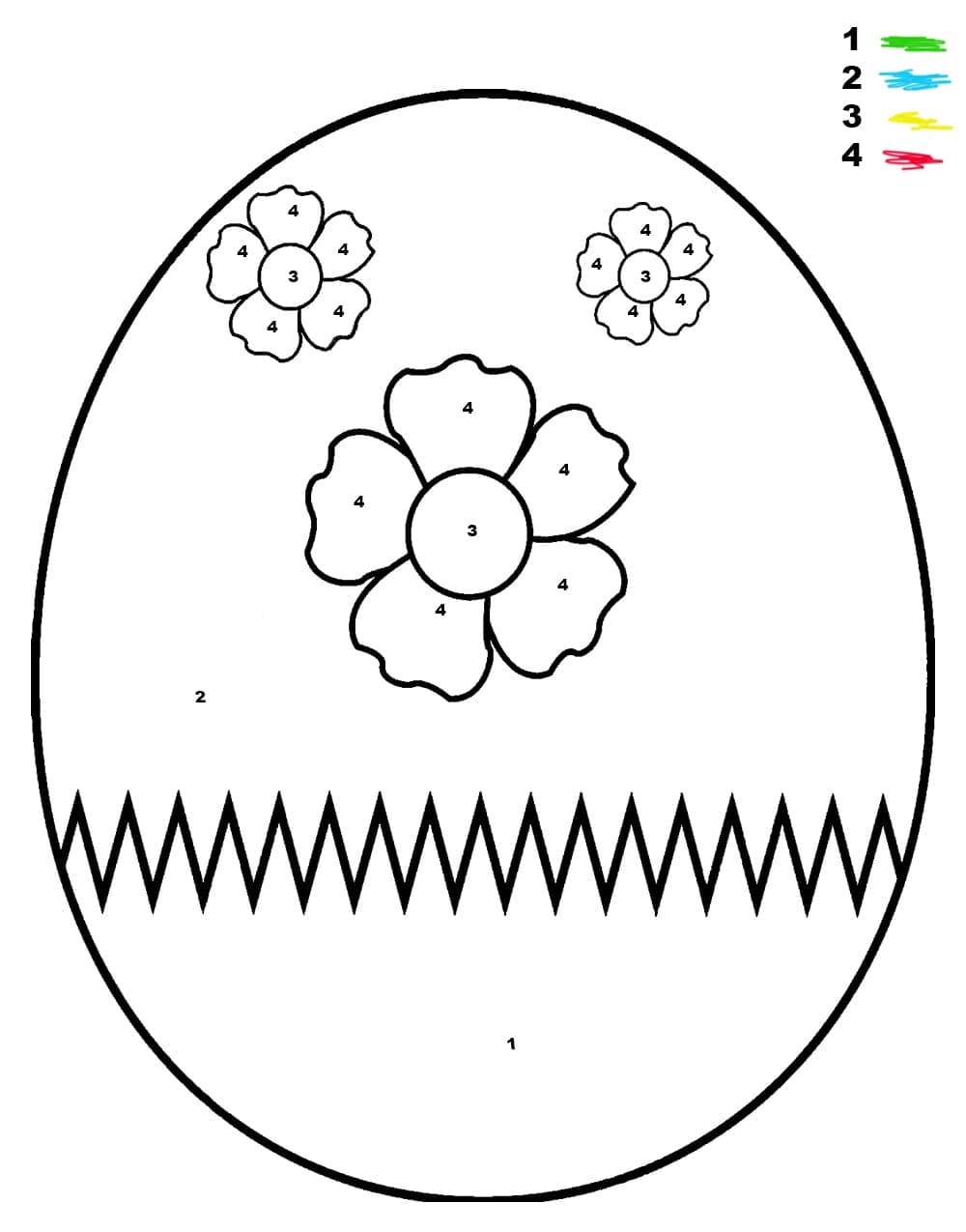 Bel œuf de Pâques Coloriage magique