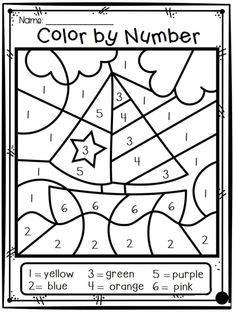 Bon bateau en papier Coloriage magique