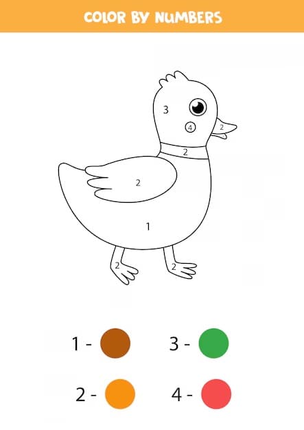 Canard Facile Coloriage Magique