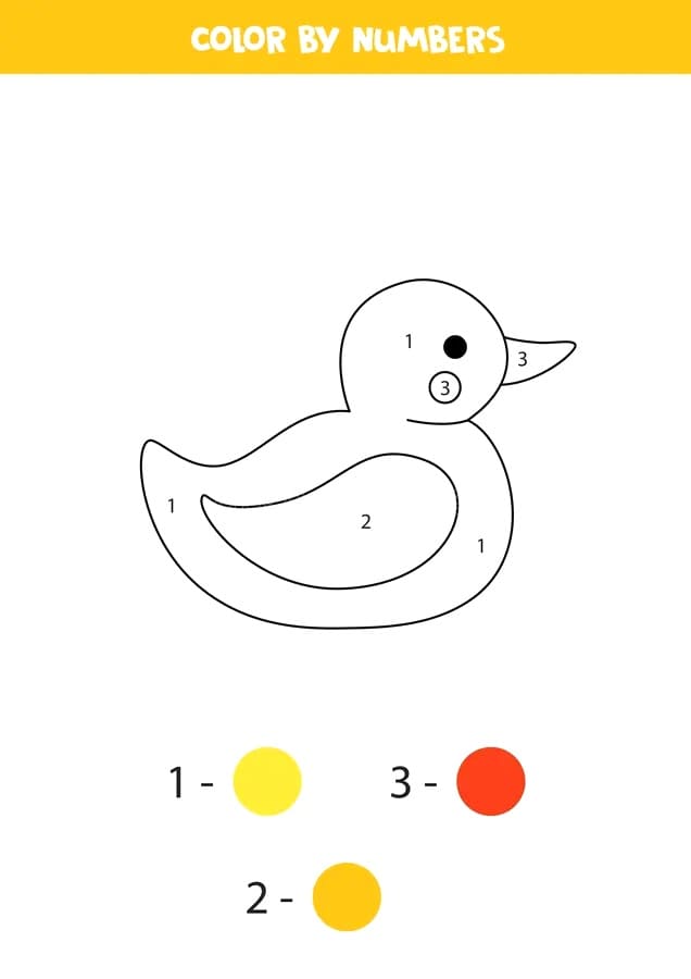 Canard Simple Coloriage Magique