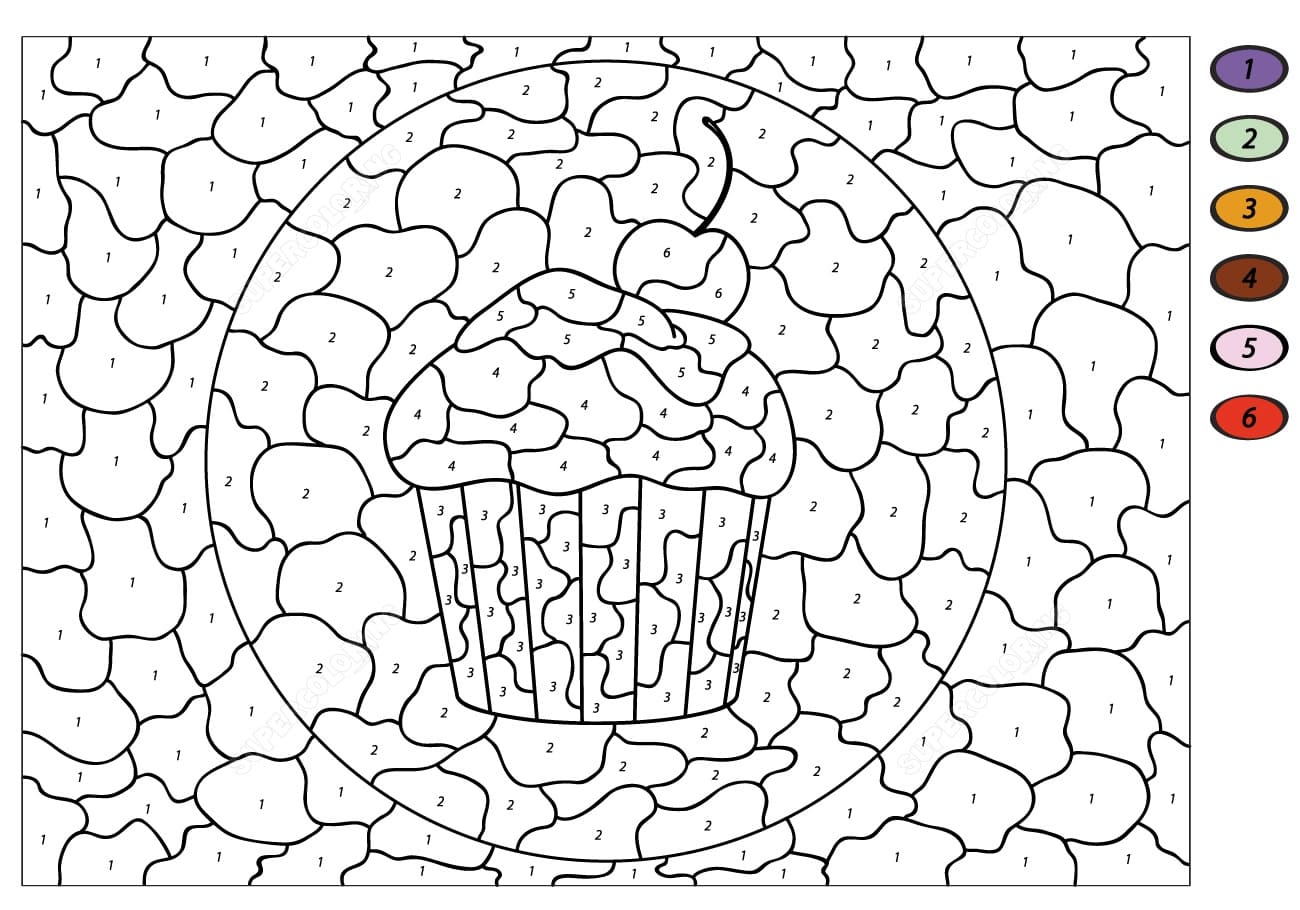 Coloriage Magique Gâteau