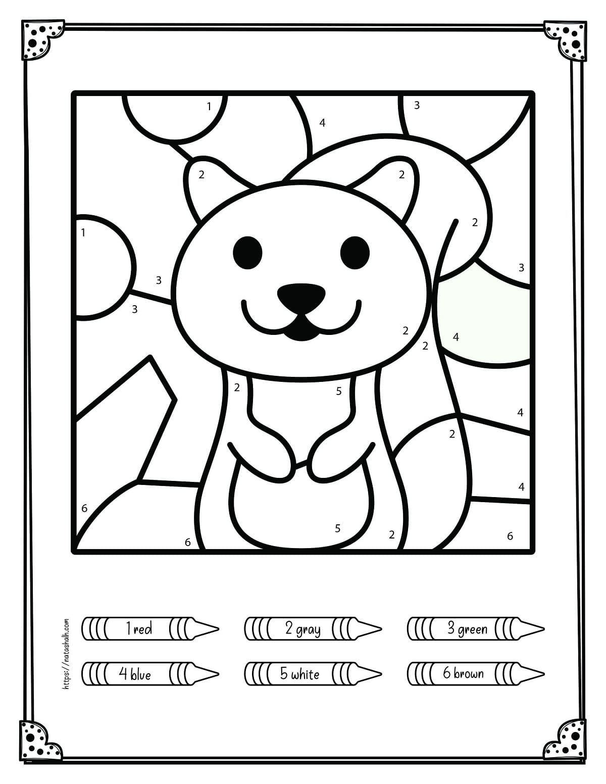 Écureuil pour les enfants Coloriage Magique