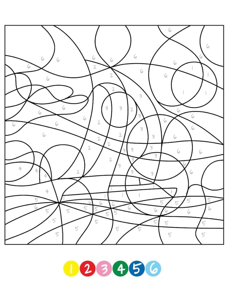 Facile bateau Coloriage magique
