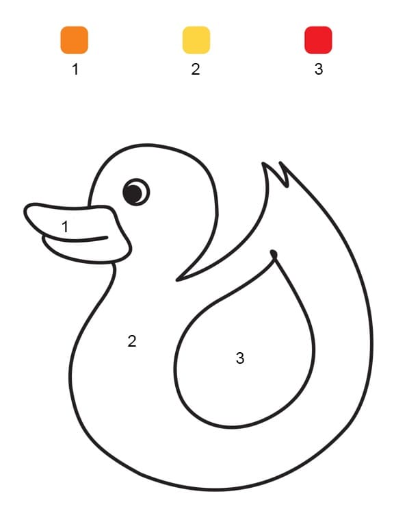 Facile Canard Coloriage Magique