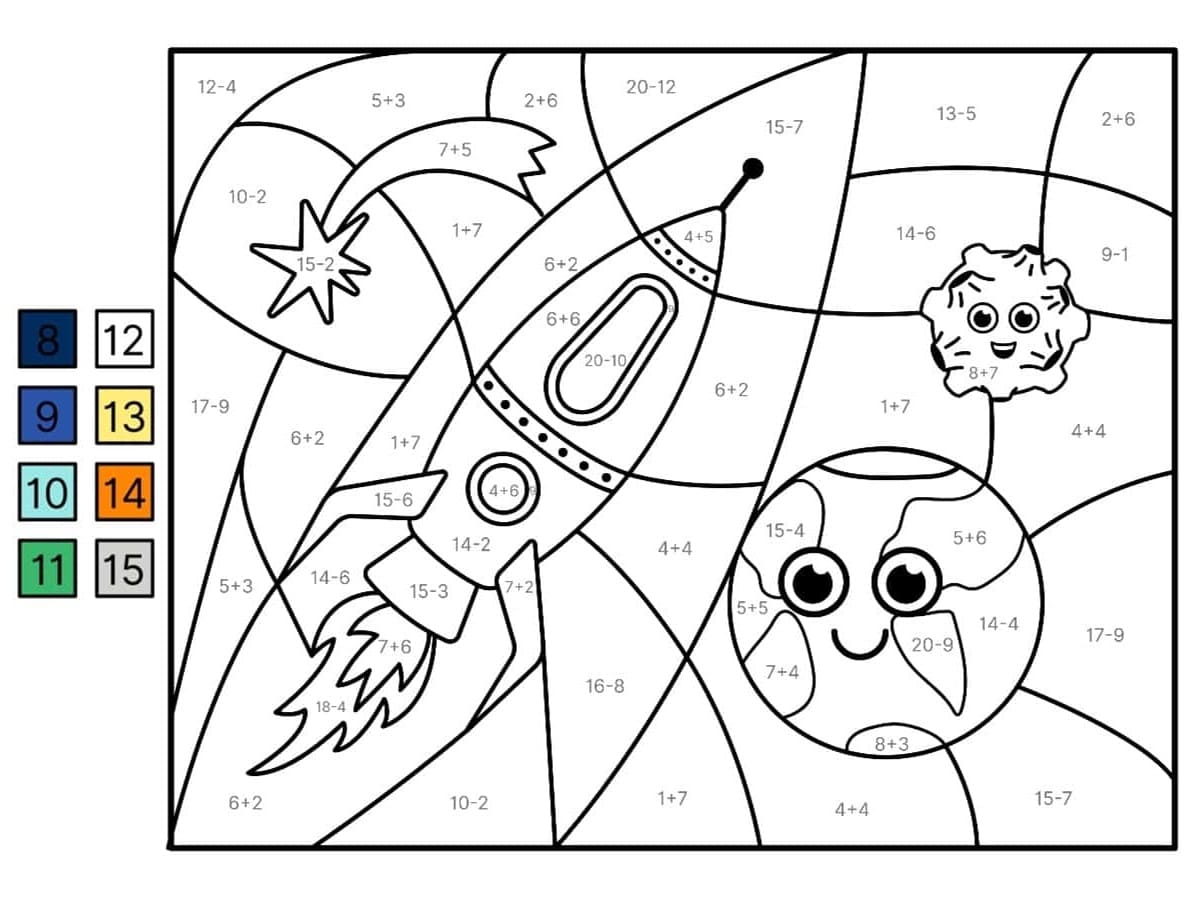 Gratuit Fusée Coloriage magique