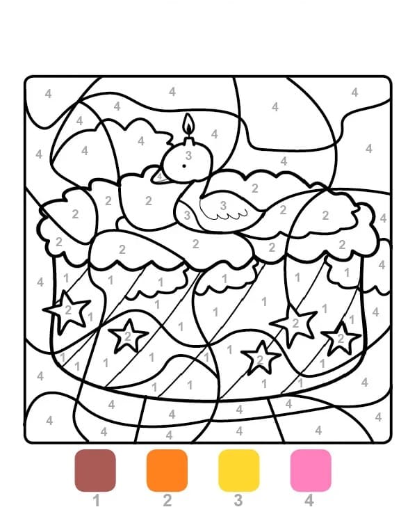 Gratuit Gâteau Coloriage magique