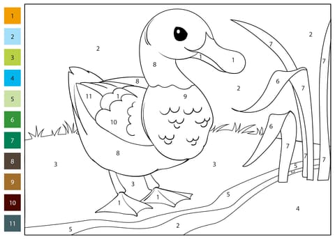 Gratuit Imprimable Canard Coloriage magique