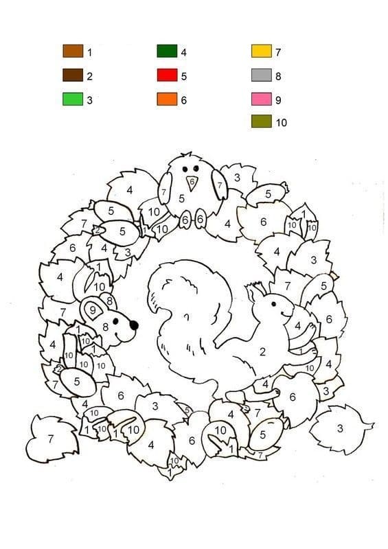 Gratuit Imprimable Écureuil Coloriage Magique