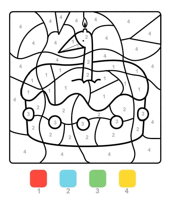 Gratuit Imprimable Gâteau Coloriage magique