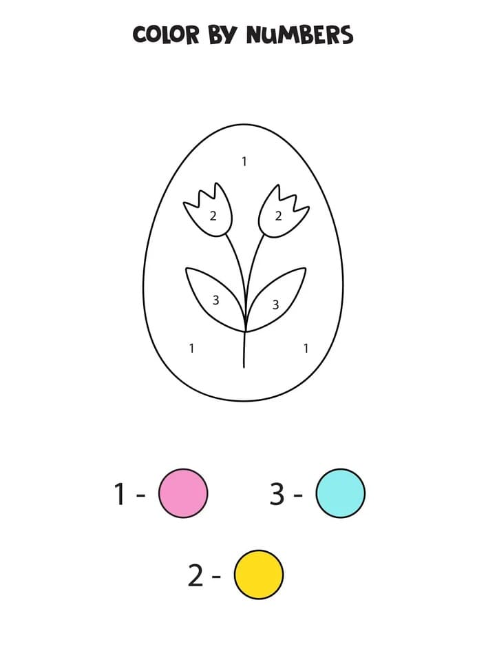 Gratuit Imprimable Œuf de Pâques Coloriage magique