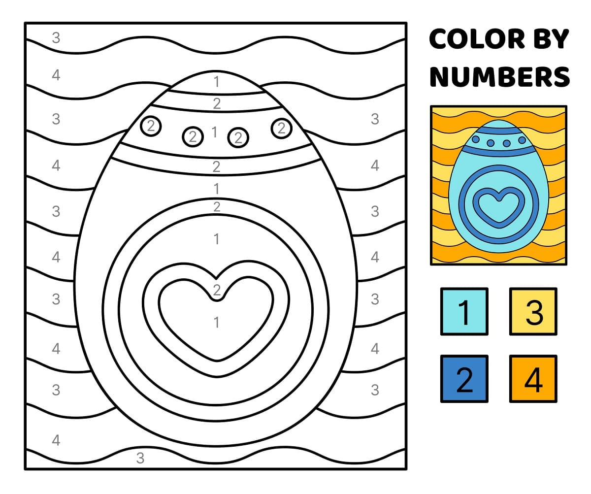 Gratuit Œuf de Pâques Coloriage magique