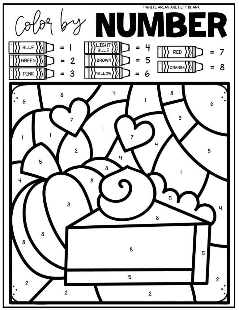 Gâteau à la citrouille Coloriage magique