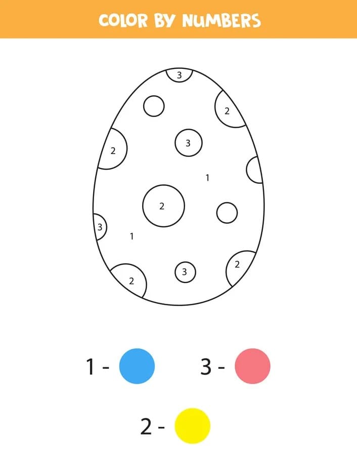 Coloriage Magique Œuf de Pâques