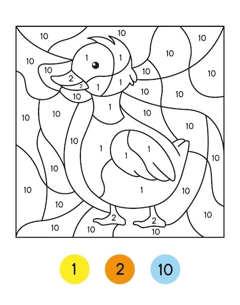 Le Canard Coloriage Magique