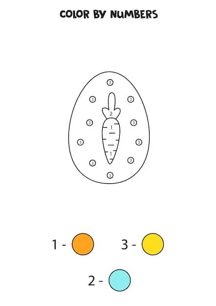 Œuf de Pâques Coloriage Magique Gratuit Imprimable