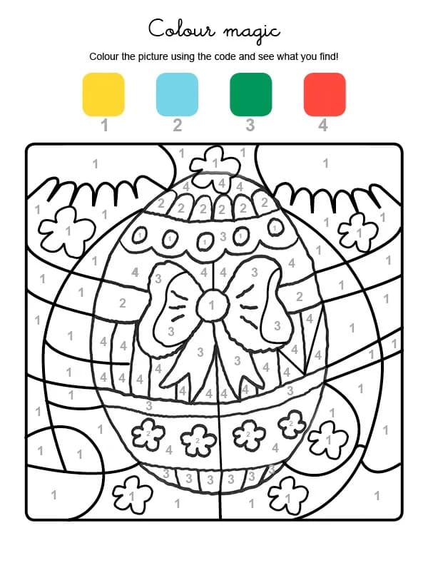 Œuf de Pâques Coloriage Magique Gratuit