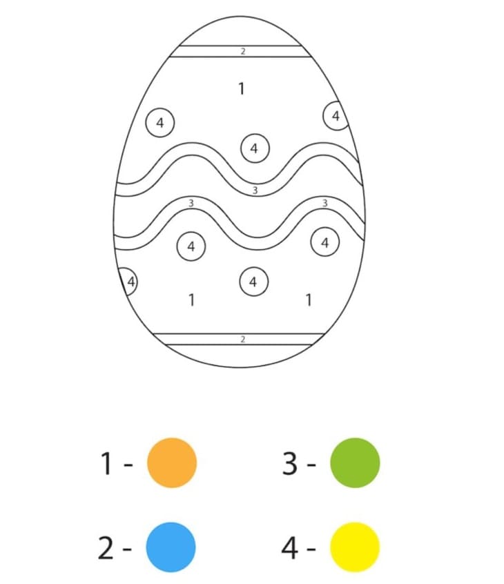 Œuf de Pâques Coloriage Magique Gratuitement