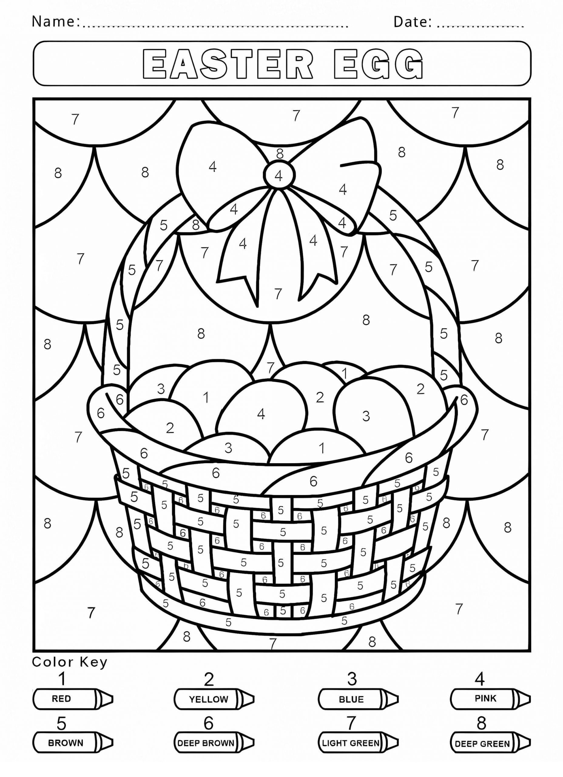 Œuf de Pâques Coloriage Magique Imprimable