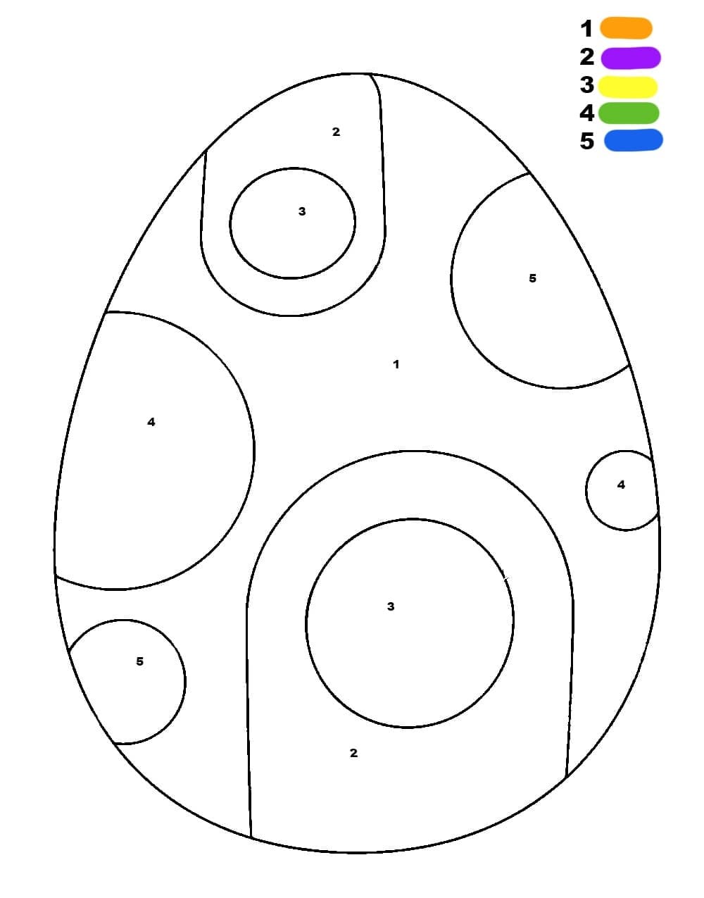 Œuf de Pâques de base Coloriage magique