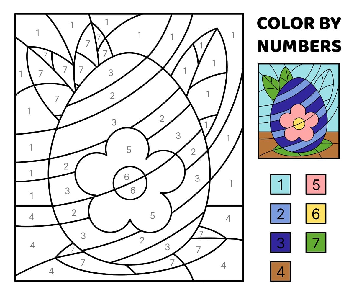 Œuf de Pâques parfait Coloriage magique