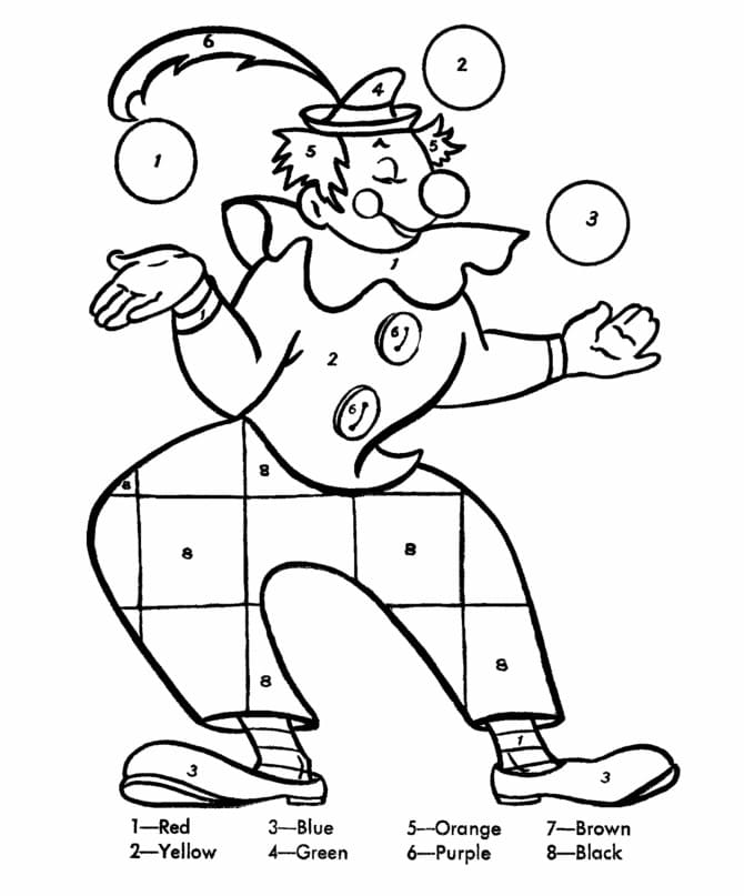 Coloriage Magique Clown