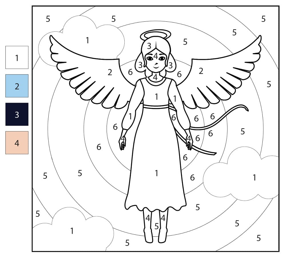 Ange incroyable Coloriage Magique