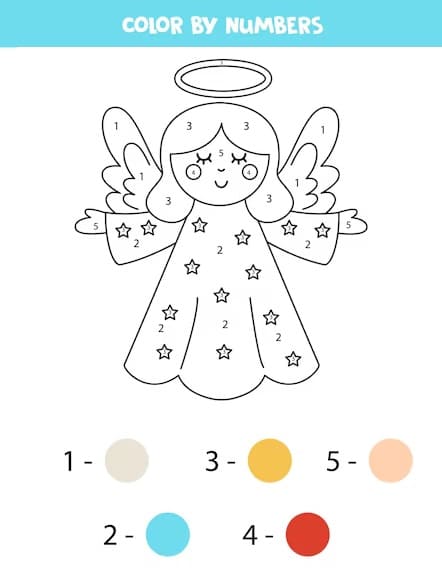 Ange mignon Coloriage Magique