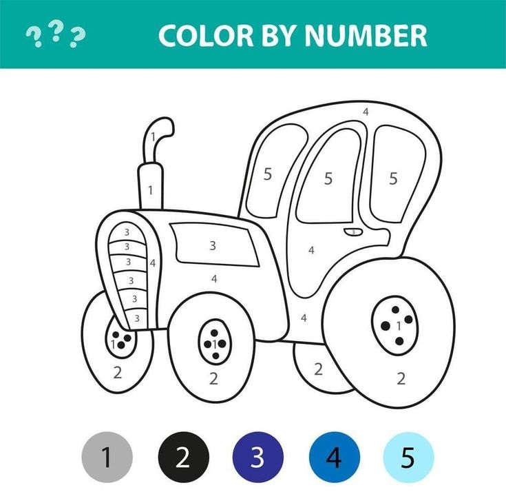 Beau Tracteur Coloriage Magique