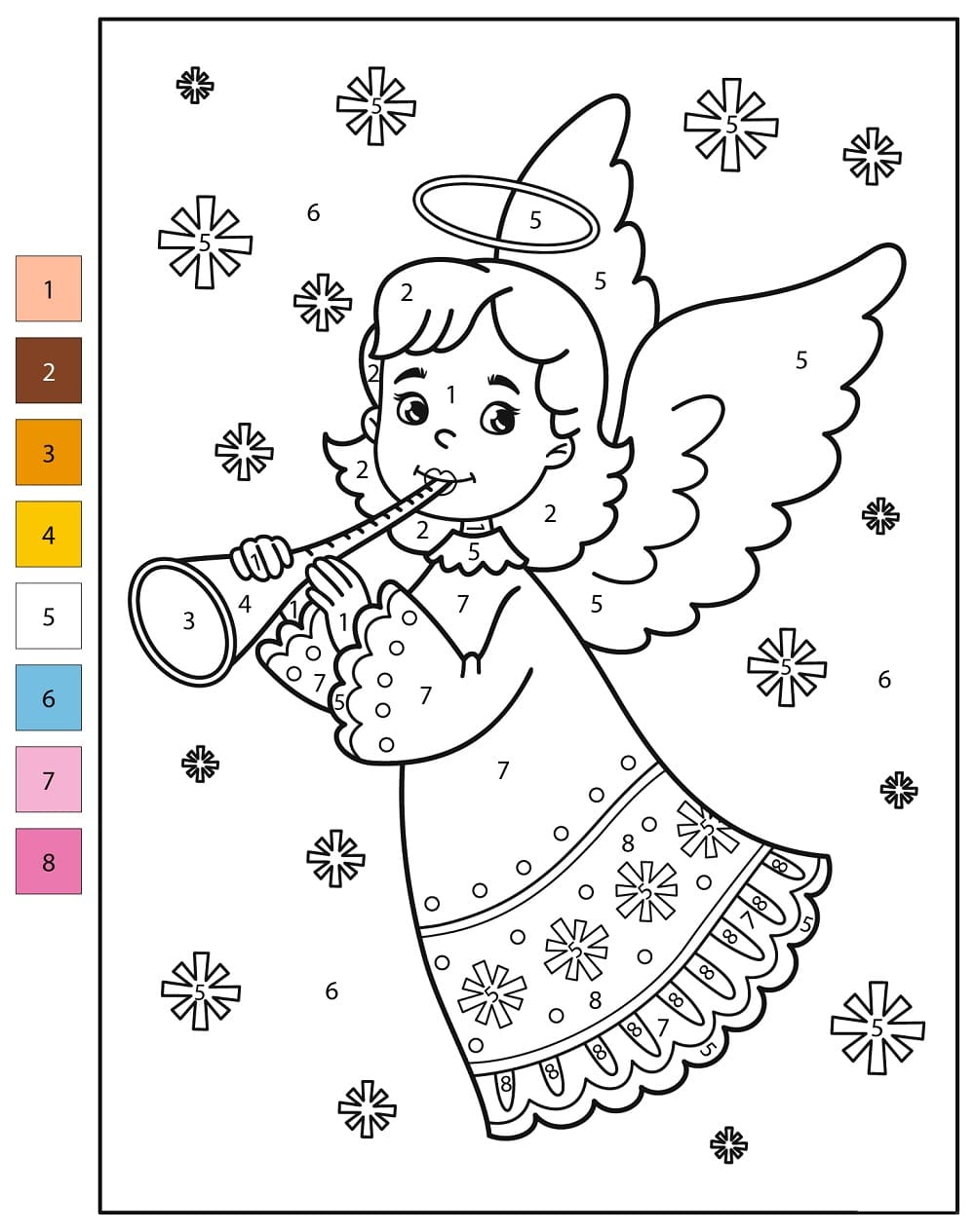 Bel Ange Coloriage Magique