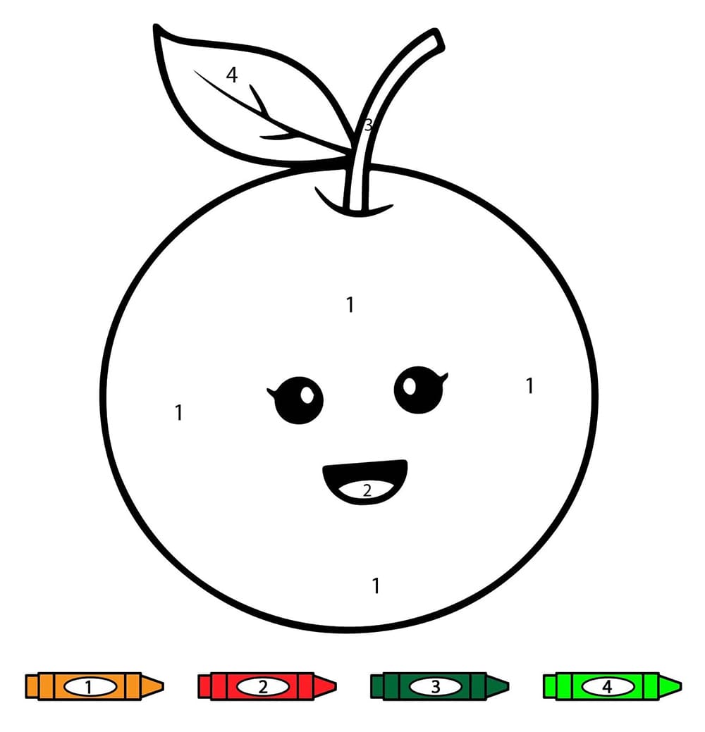 Belle orange Coloriage magique