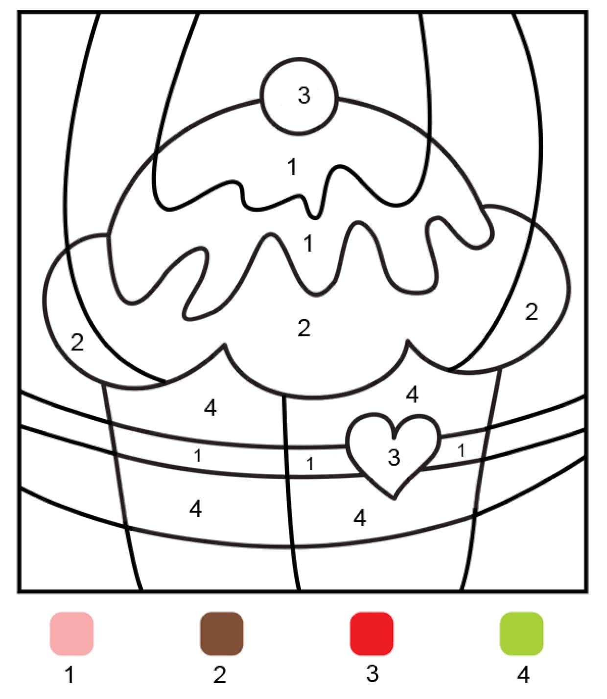 Coloriage Magique Cupcake