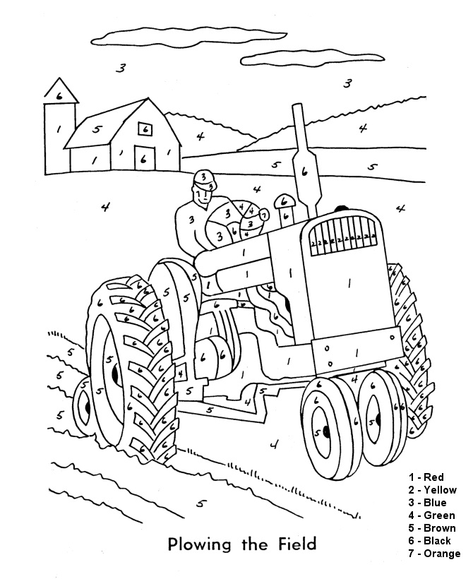 Cool Tracteur Coloriage Magique